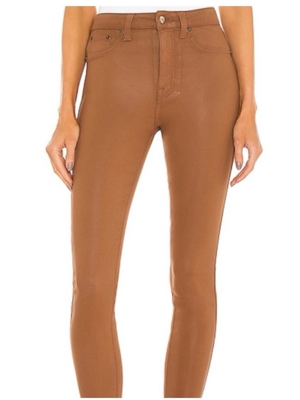 Pistola High-Rise Skinny Jeans in Rusty Orange